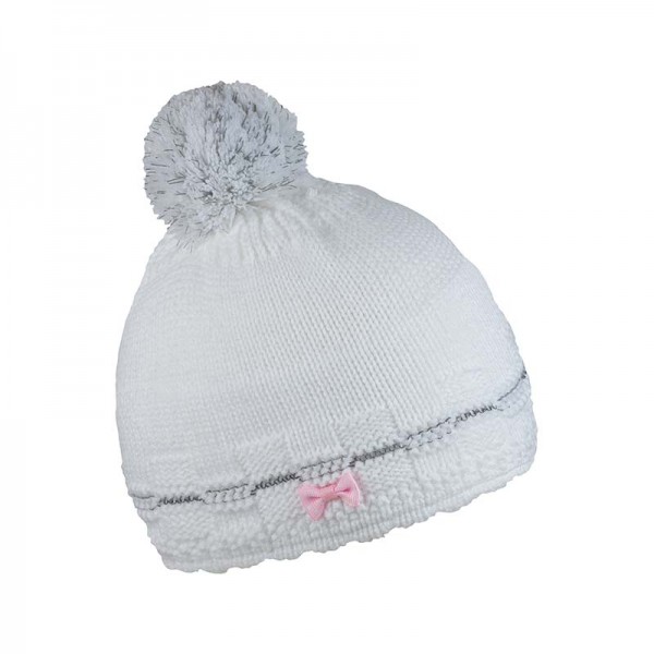 Zimní dětská čepice s mašličkou, JULIE