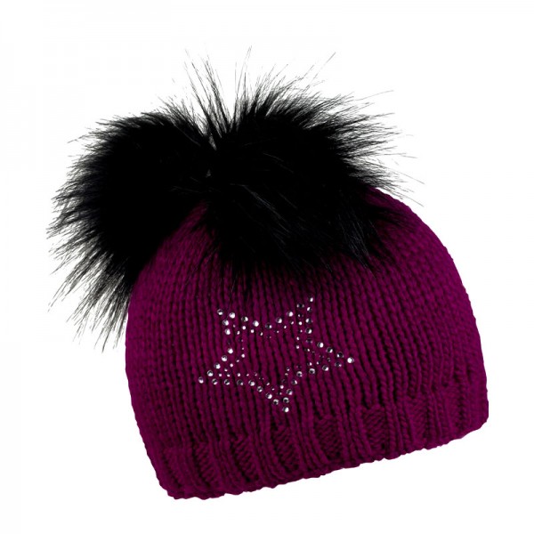 Zimní dětská hřejivá čepice se dvěma bambulemi, IVANKA