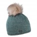 Zimní čepice s kožešinovou bambulí s příměsí mohéru, PETRA