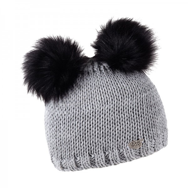 Zimní dětská hřejivá čepice se dvěma bambulemi, IRENKA