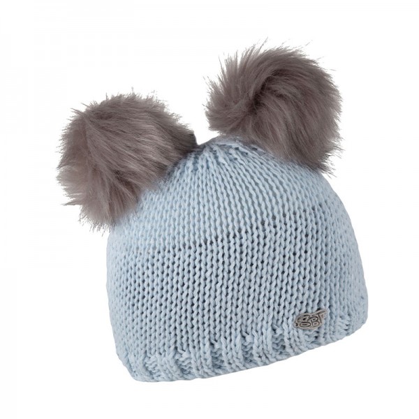 Zimní dětská hřejivá čepice se dvěma bambulemi, IRENKA