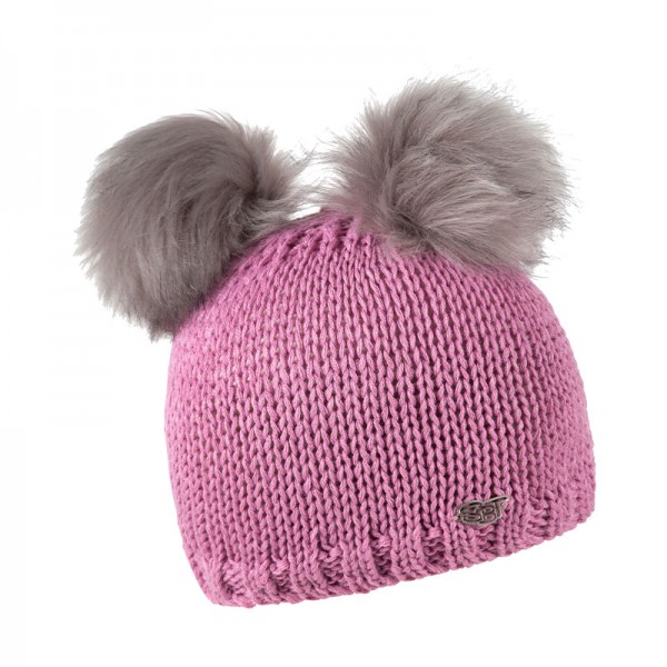 Zimní dětská hřejivá čepice se dvěma bambulemi, IRENKA